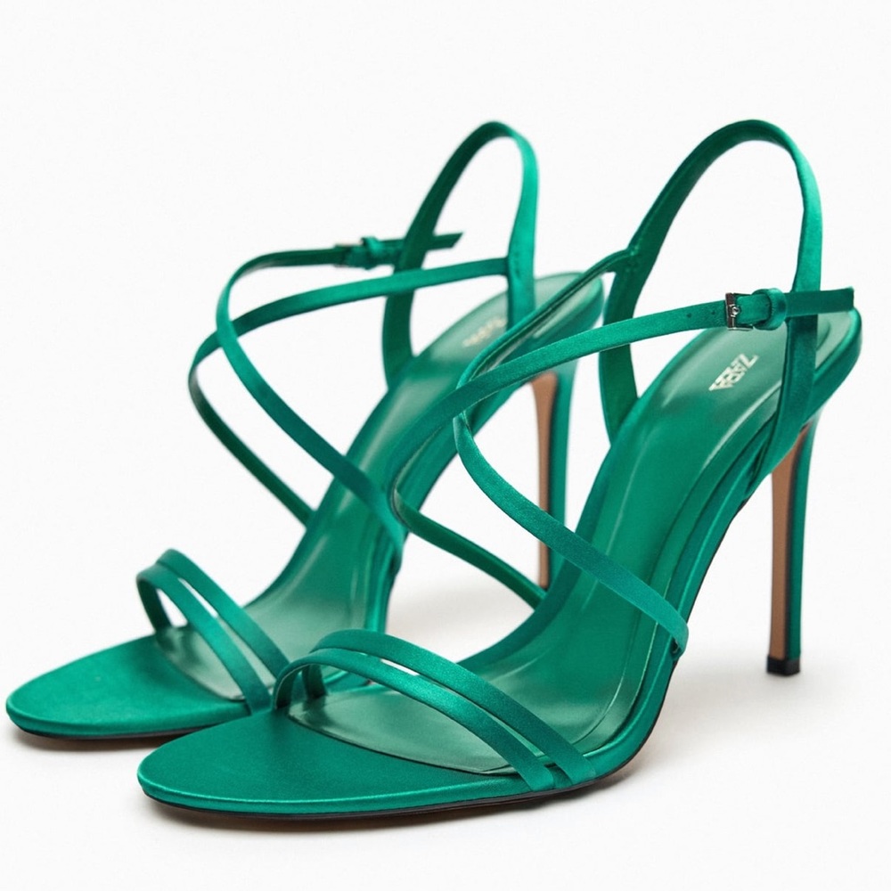 NET ZARA STRAPPY HIGH HEEL SANDALS